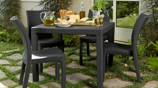 Quartet Outdoor Dining Table Grey