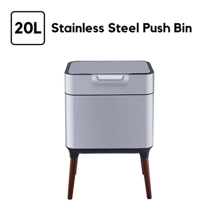 Stainless Steel Press Bin with legs (Multiple Sizes)