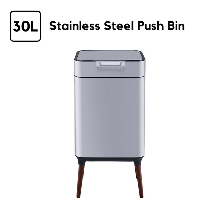Stainless Steel Press Bin with legs (Multiple Sizes)