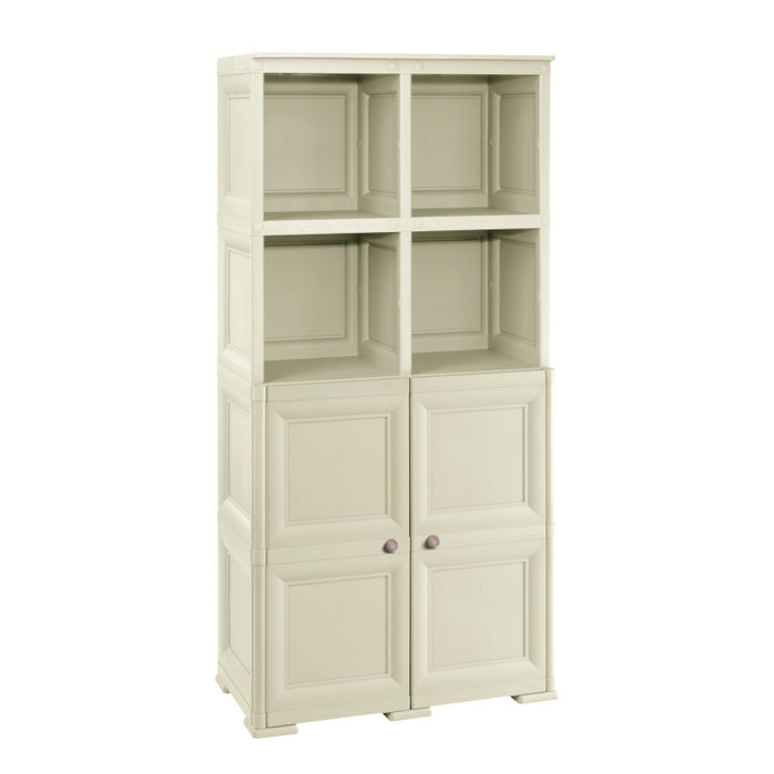 2 Open Shelves + 2 Door Cabinet