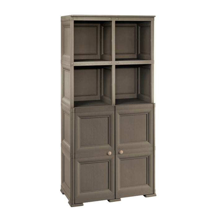 2 Open Shelves + 2 Door Cabinet