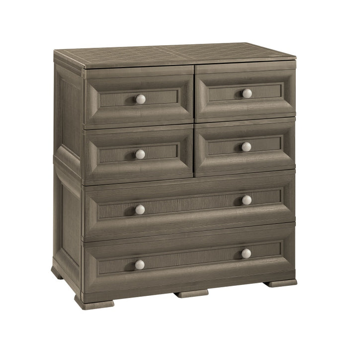 2 Wide + 4 Split Drawers Unit