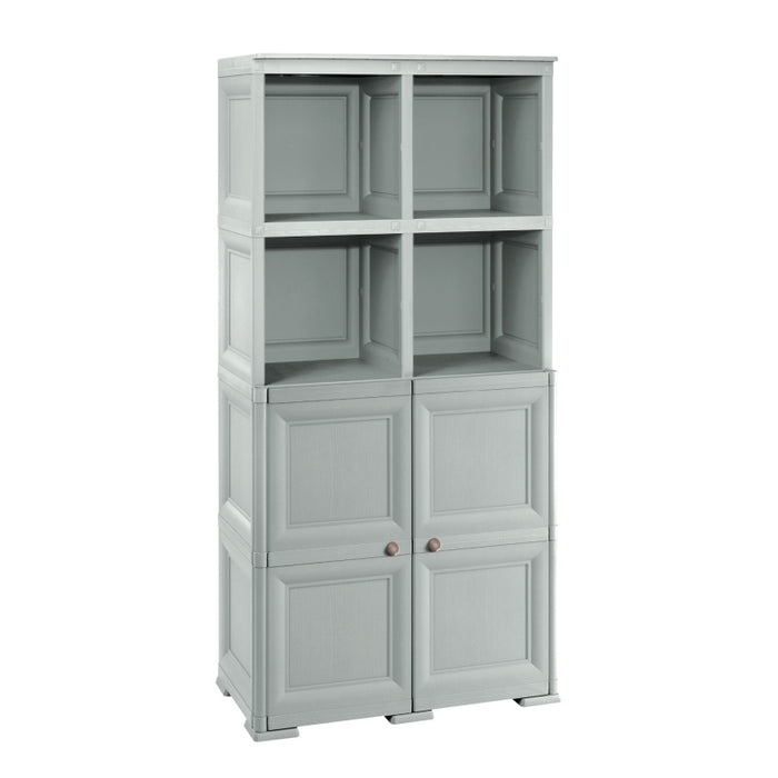 2 Open Shelves + 2 Door Cabinet