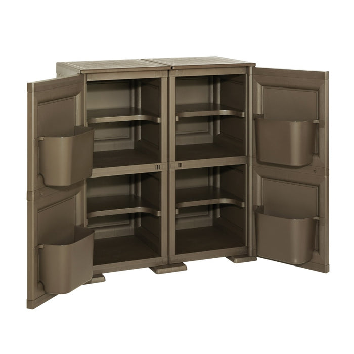 Tonterelli Shoe Cabinet 8 Shelves + 4 Side Pockets 2 Door