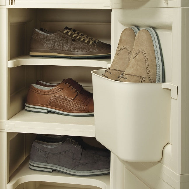 Tonterelli Shoe Cabinet 8 Shelves + 4 Side Pockets 2 Door