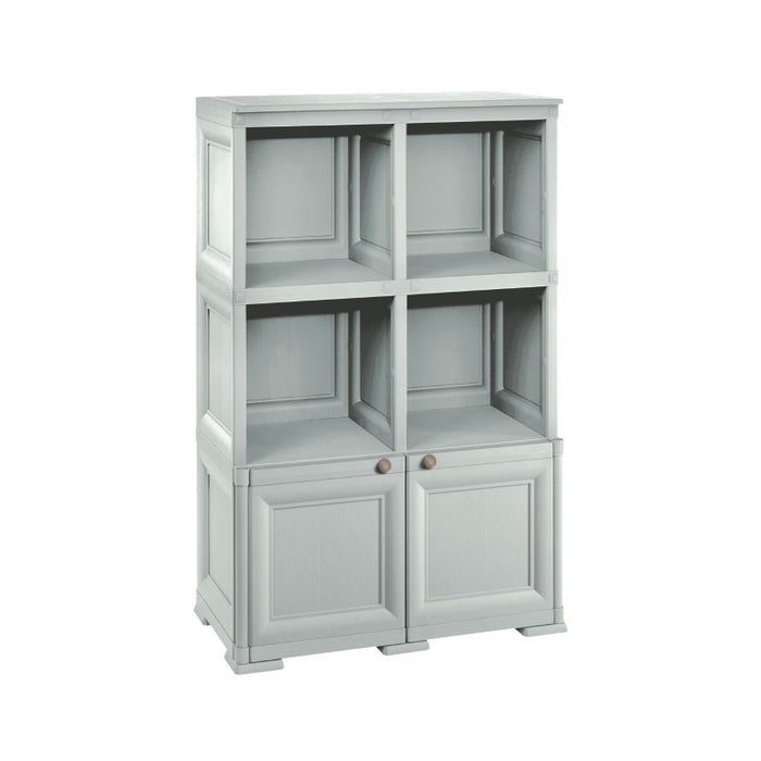 2 Open Shelves + 1 Door Cabinet Unit