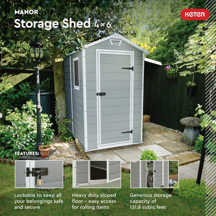 Manor 4 x 6 Outdoor Shed