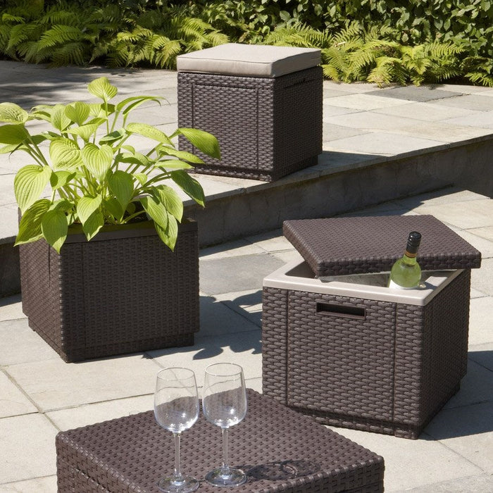 Ice Cube Cooler Table Brown