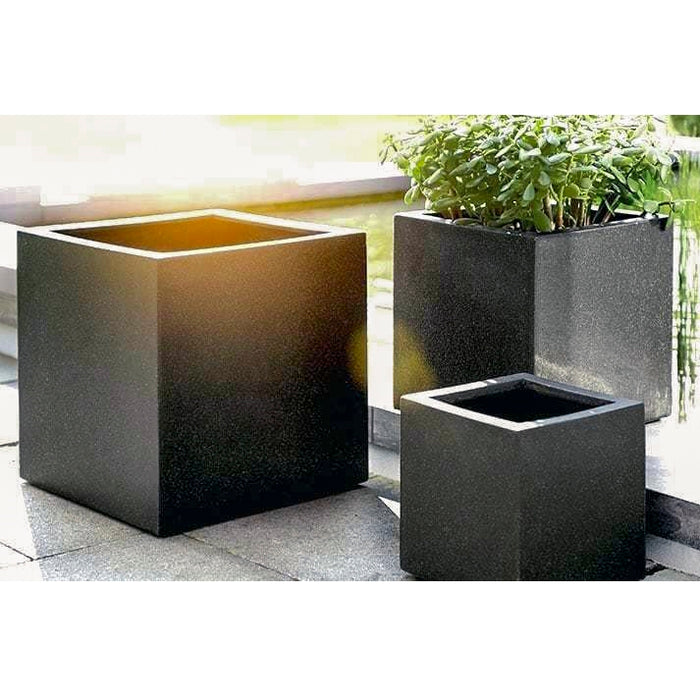 Alicante Planter Square Dark Grey