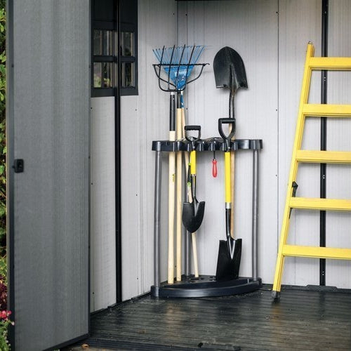 Corner Garden Tool Rack Black