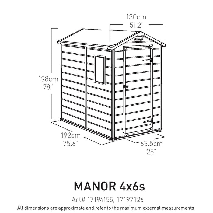 Manor 4 x 6 Outdoor Shed
