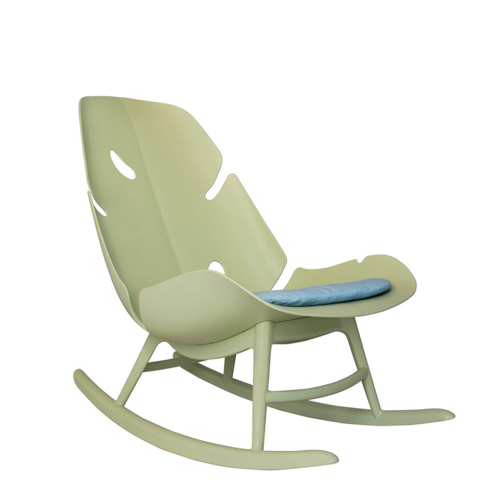 Monstera Outdoor Patio Rocking Chair Green