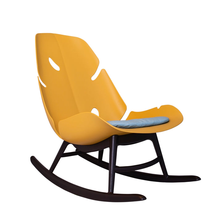 Monstera Outdoor Patio Rocking Chair Yellow